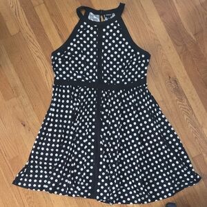 Torrid Black and White Polka Dot High Neck Dress Plus Size 2